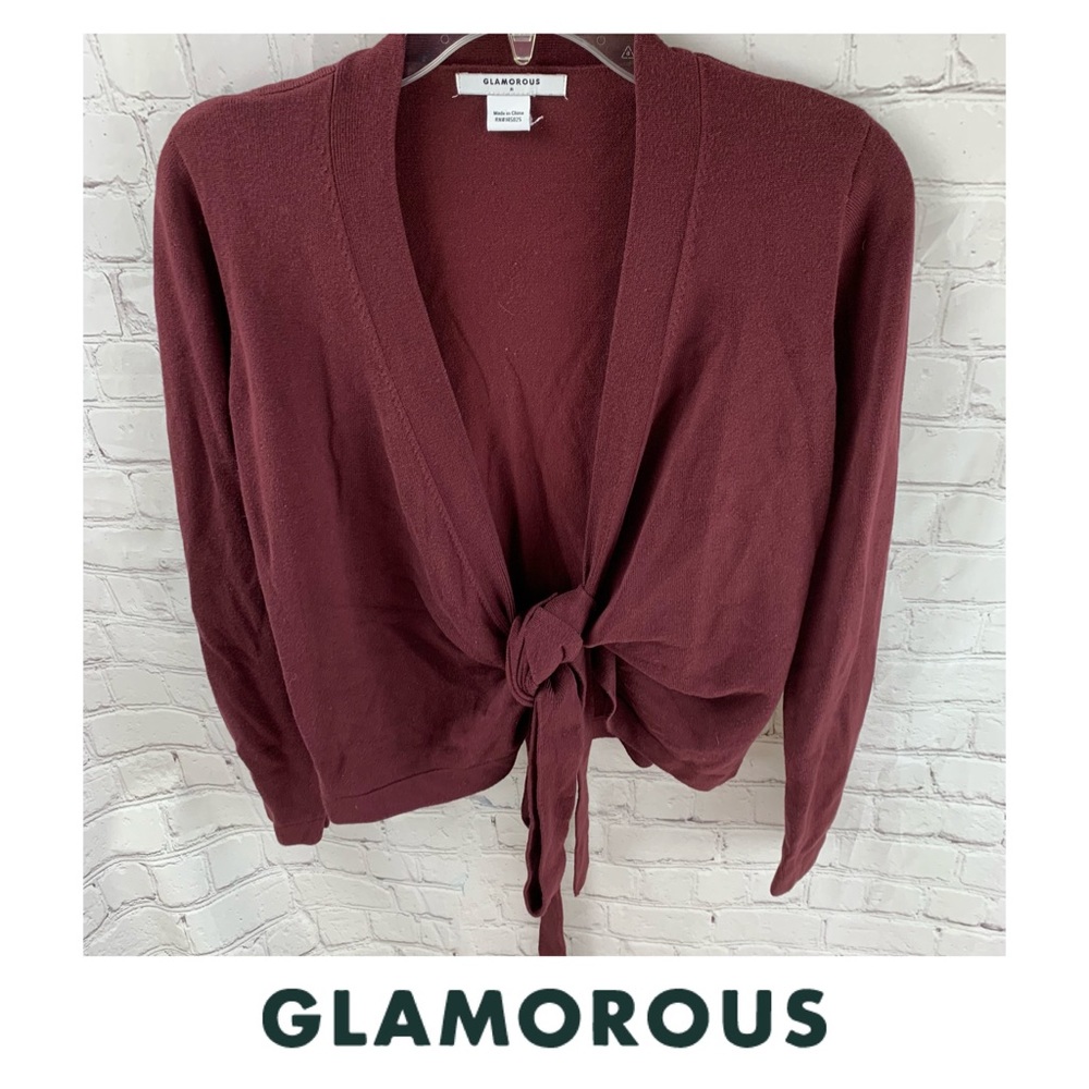 Glamorous Tie Cardigan Sweater